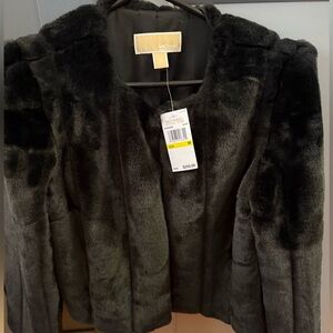 NWT Michael Kors faux fur blazer